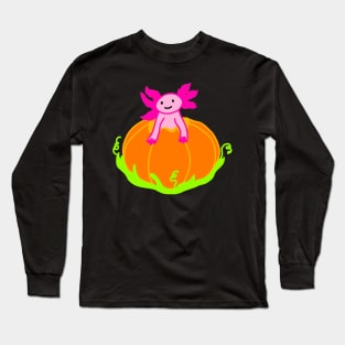 Pumpkin Axolotl Long Sleeve T-Shirt